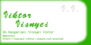 viktor visnyei business card